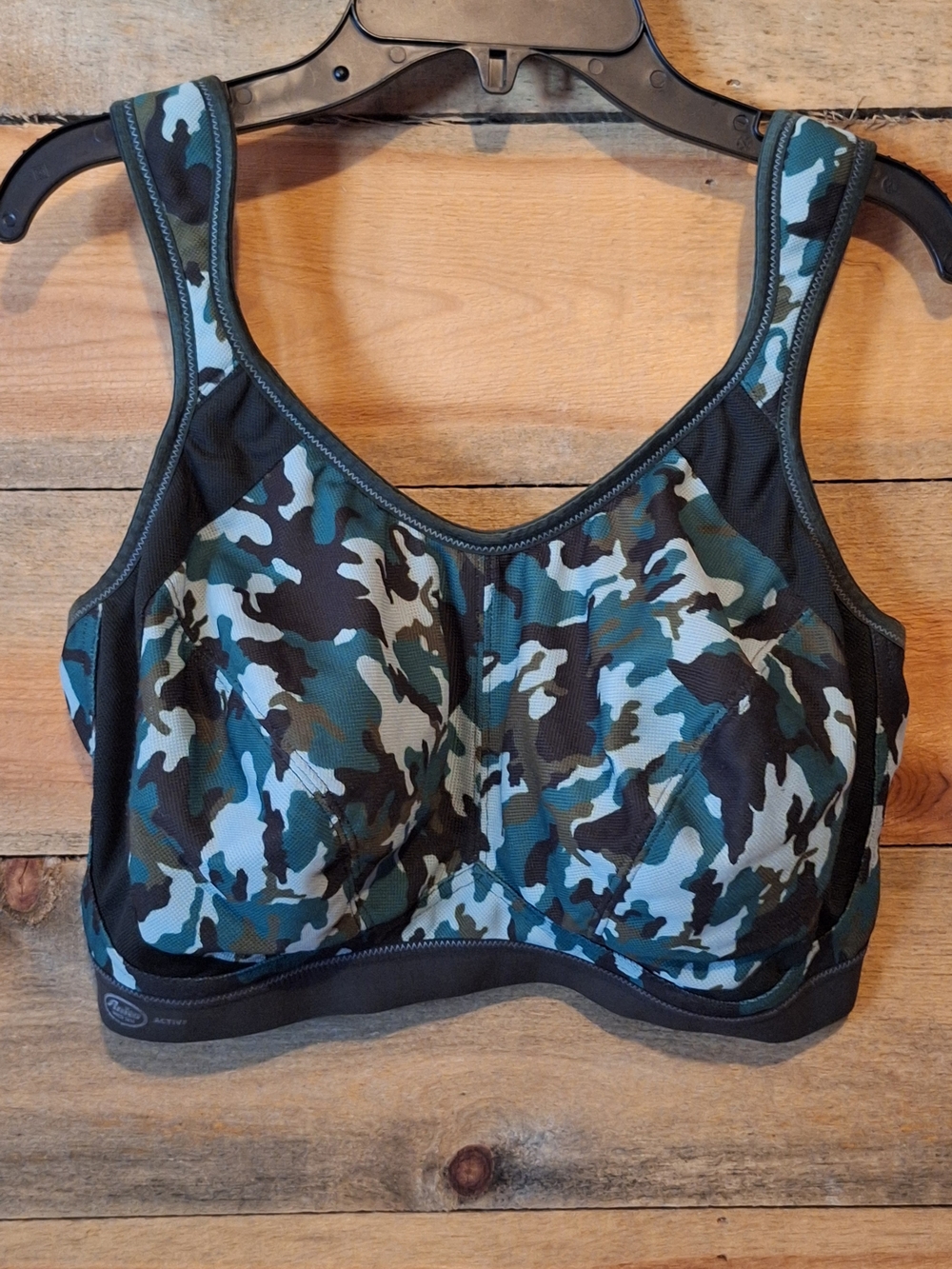 Anita Extreme Control Camo Sports Bra — Green, Black